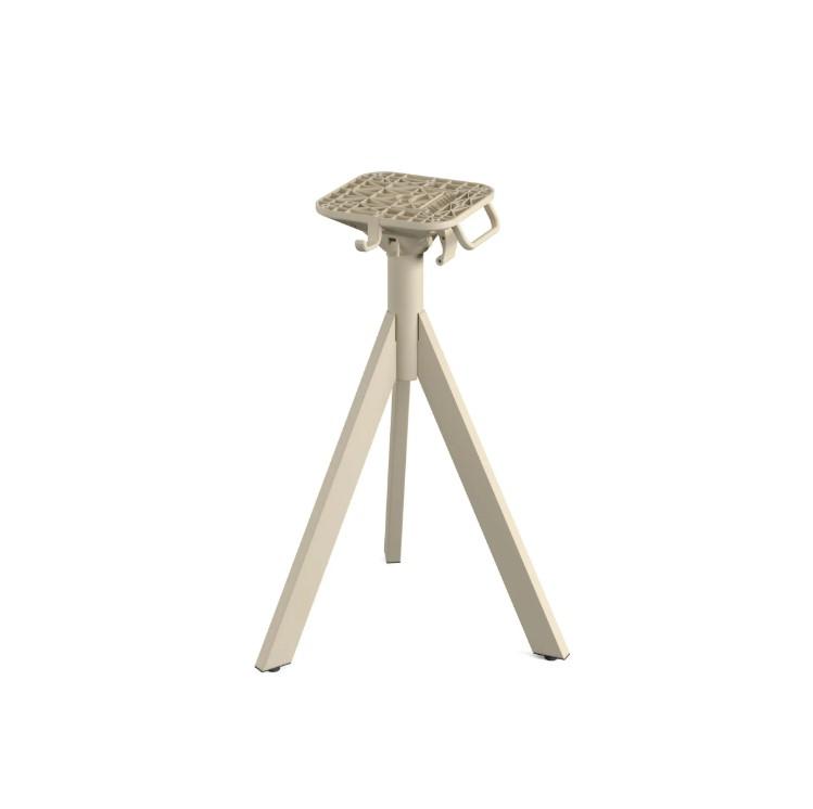 Infinity table de bistrot avec piètement sable + plateau HPL Midnight Marble 70x70 cm_4
