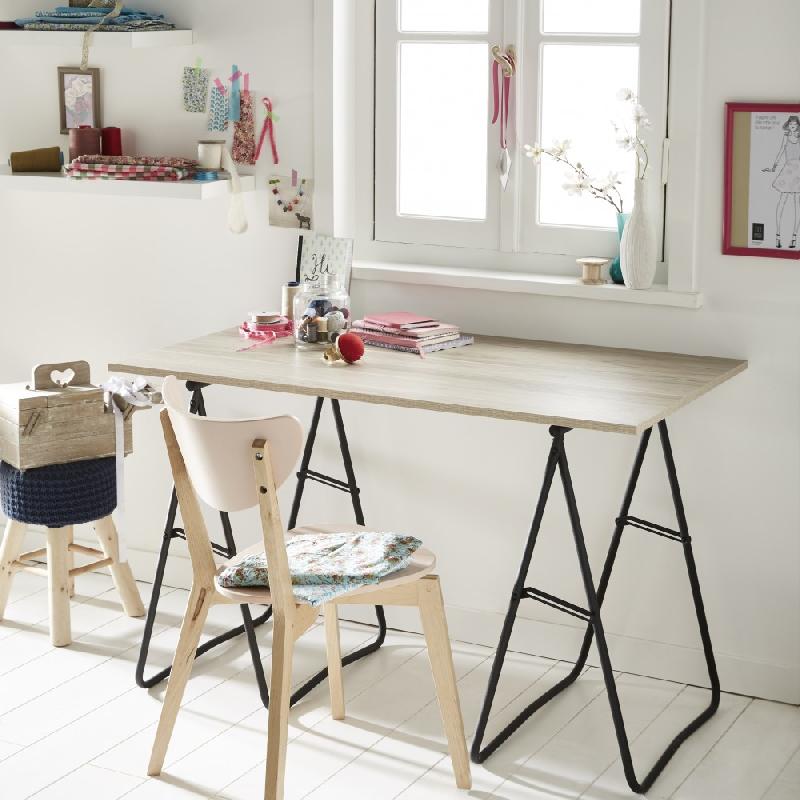 Tréteau acier compas, h.74 x l.64 cm