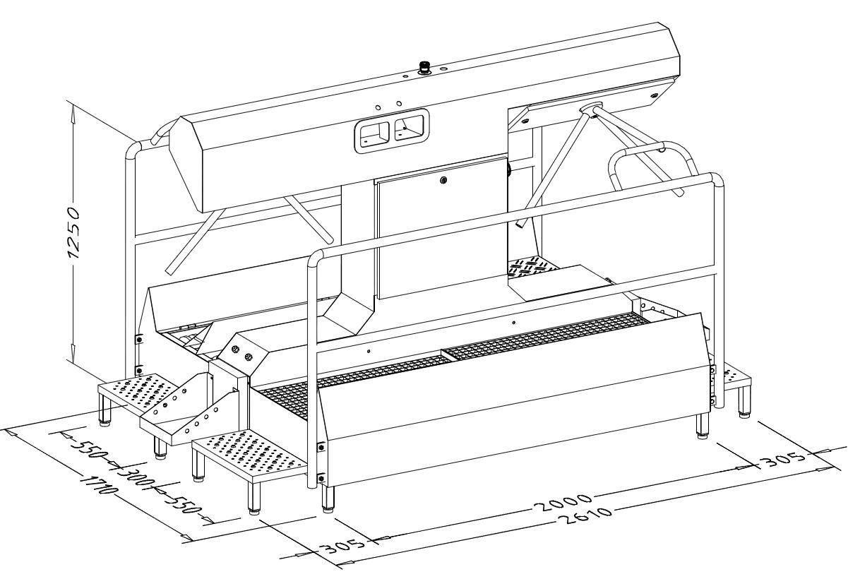 Station de nettoyage Cleancontrol PROFI - Sas d'hygiène pour grandes productions avec désinfection mains et semelles_4