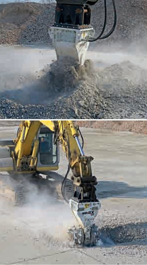 Fraise hydraulique à double tambour pour les pelles de 50 à 75 tonnes - TF 3100 - Simex_4