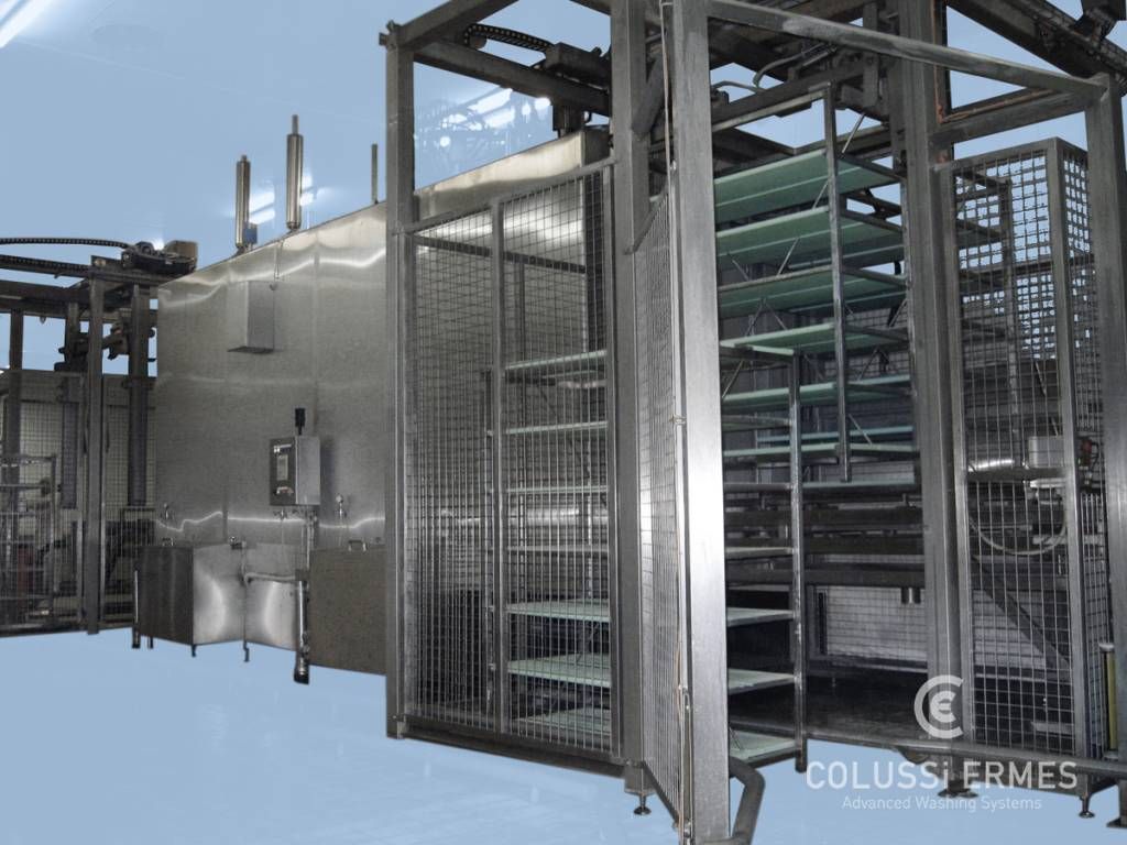 Laveuse industrielle alimentaire - Lavage chariots pour fromage - Colussi Ermes - Hautes pressions et sur mesure_4