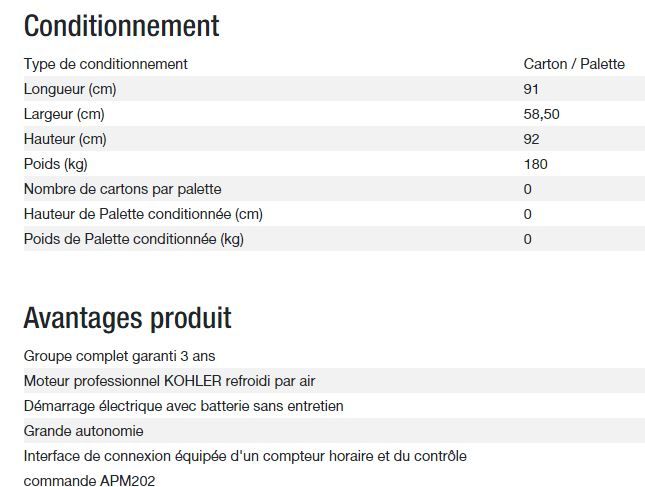 Technic 10000 A C5 groupe électrogène - Kohler - 10,30 kW - monophasé - 50 Hz_4