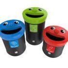 Corbeilles Smiley 52 L - Poubelle amusante en polyéthylène MDPE - Plusieurs modèles pour différents flux de déchets - Résistant aux UV_4