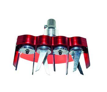 Herse rotative universelle - 4 fraises - adaptable débroussailleuses dès 40 cc - aluminium et acier trempé_4