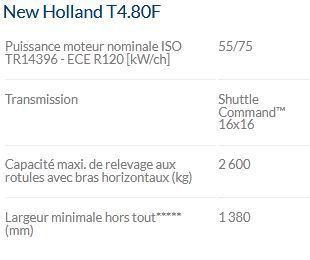 T4.80f tracteur agricole - New Holland - 75 kW/107 ch - moteur 4 cylindres Tier 4A - cabine Blue Cab™ 4_4