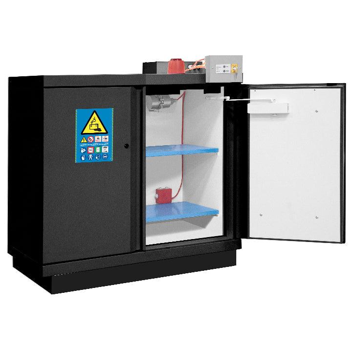 Armoire anti-feu 90 min batteries lithium basse 2 portes - 793+LI - Alarme VIG190 / Blanc_4