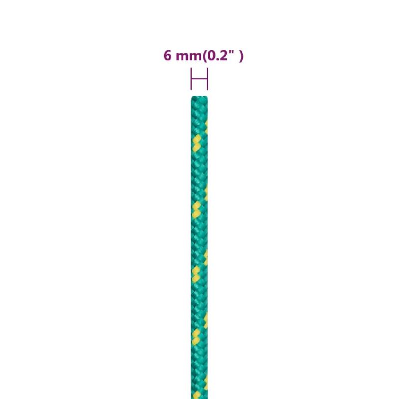 Vidaxl corde de bateau vert 6 mm 500 m polypropylène 152712_4