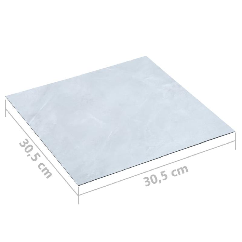 Vidaxl planches de plancher autoadhésives 5,11 m² pvc blanc marbre 146236_4