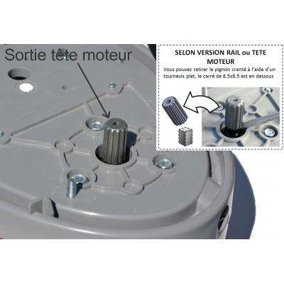 Automatisation de portes de garage avec débrayage manuel et bouton poussoir intégré
