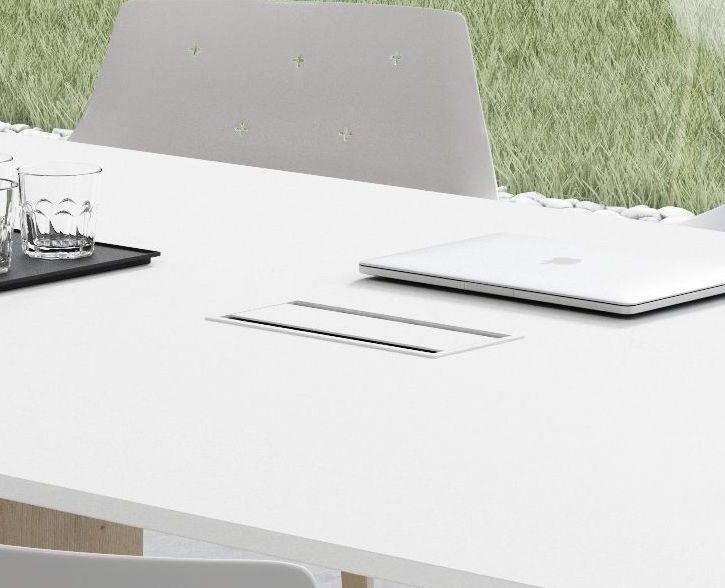 Table de réunion Take-Off - Bralco - Oui, Blanc, 360 x 124 cm, Chêne vieilli_4