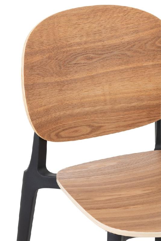 Chaise de cuisine SHINY - Vernis/Naturel - Polypropylène robuste et légère, compatible extérieur_4