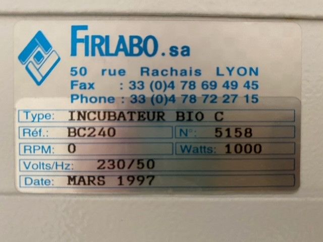 Incubateur de laboratoire - Occasion - Laboratoire pharmaceutique - firlabo_4