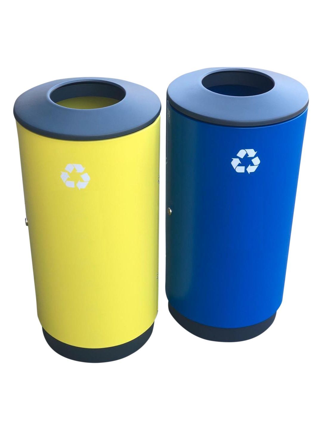 Poubelle publique pour collectivités - Acier galvanisé - Contenance 105L - Design robuste - Nombreux RAL disponibles_5