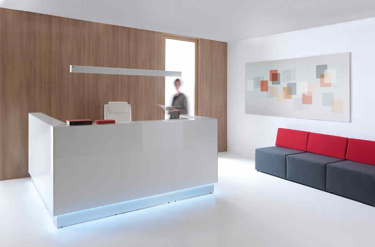 Banque d'accueil ligna en verre laque, design_4