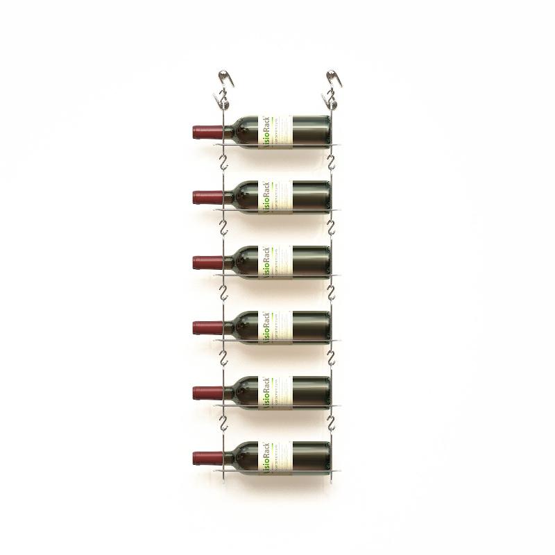 Support mural en fil chromé Chain My Wine 6 - Présentoir pour 6 bouteilles de 75cl_4