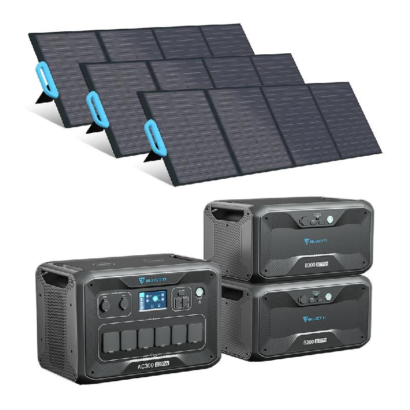 BLUETTI AC300 + 2*B300 Batterie de secours domestique - AC300 + 2*B300 + 3 Panneaux Solaires 200_4