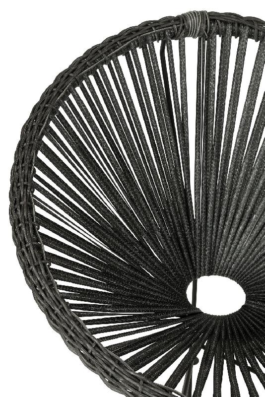 Fauteuil design Agafi en rotin noir - Forme œuf - Intérieur/Extérieur - Capacité 150 kg_4