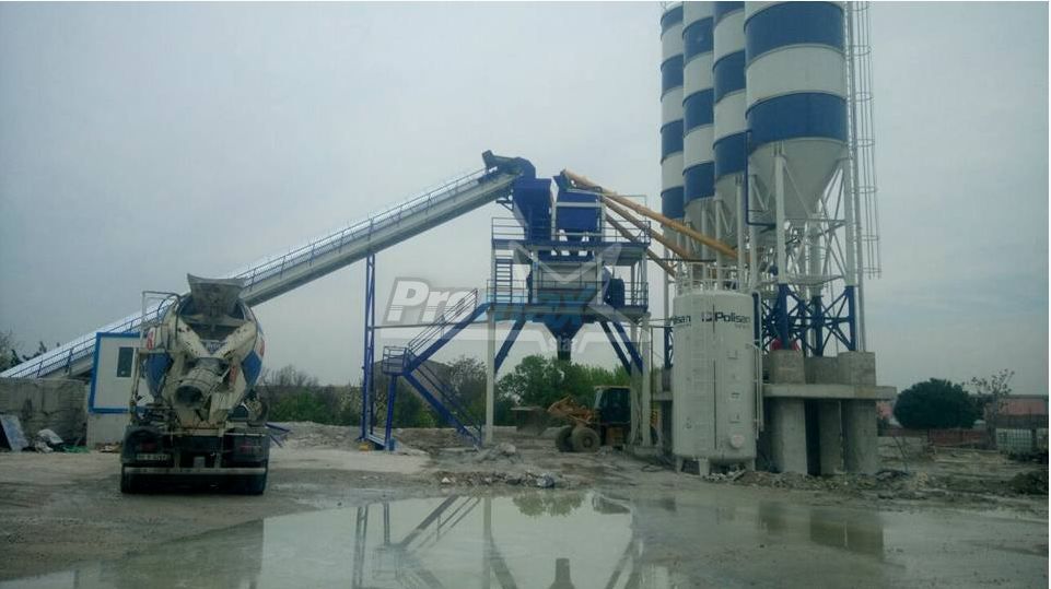 Promax S130 Centrale à béton fixe - 120 m³/h - Mélangeur Twin Shaft/Single Shaft - Capacité 4500 L - Puissance 2x55 kW_4