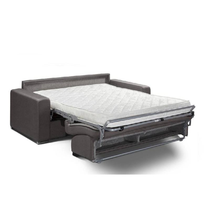 Canapé convertible 3-4 places Select - matelas 16 cm - sommier à lattes 160 cm - RENATONISI microfibre taupe_4