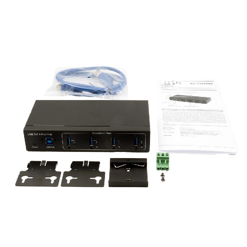 Exsys ex-11224hmvs hub métal 4 ports usb 3.2 gen 1 via vl811+ chipset_4