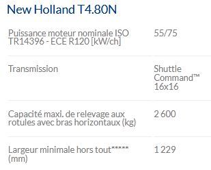 T4.80N - Tracteur agricole New Holland - Puissance maximale 55/75 kW/ch - Cabine VisionView™ et transmission Dual Command™_4