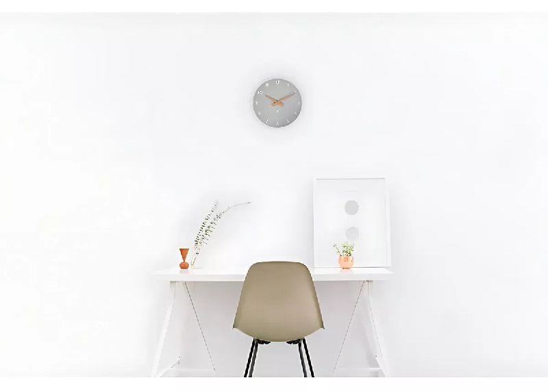 Horloge murale bois gris_4