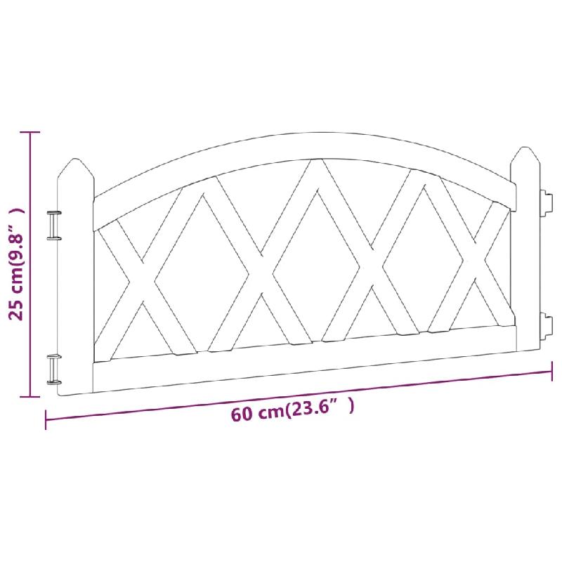 Vidaxl bordures de pelouse 17 pcs blanc 10 m pp 318295_4