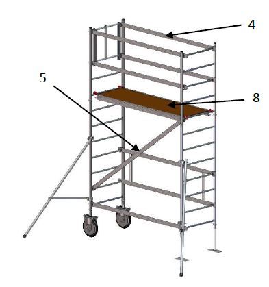 Échafaudage roulant spécial taille-haie - fortal sa - charge d’exploitation 200 kg/m²_4