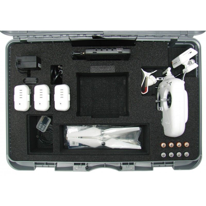 Phantom 2 multi compatible - Mallette de rangement pour drone DJI Phantom 2 Vision+ - Caltech VG-P2MC - plastique et mousse haute densité_4