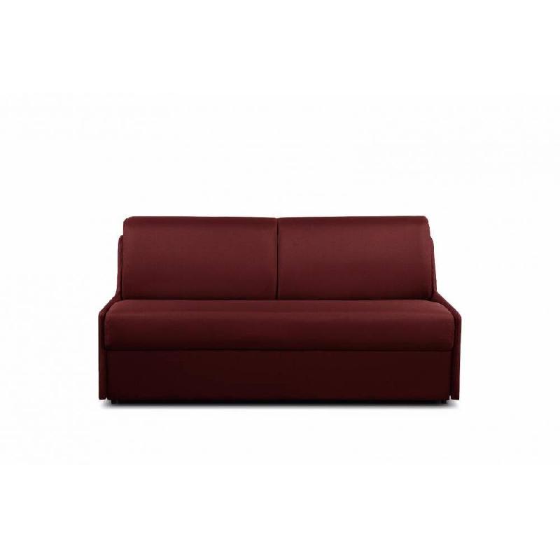 Canapé convertible FRANCE Matelas 16 cm - Système express - Sommier à lattes 120 cm - Microfibre bordeaux_4