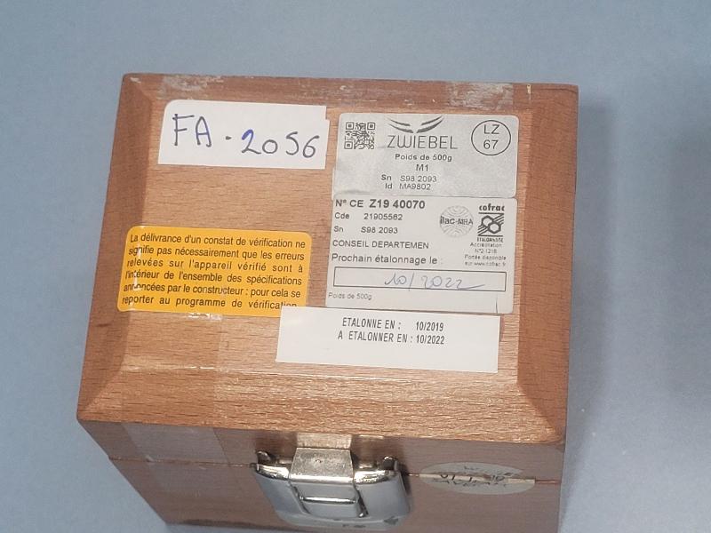 Poids d'étalonnage ZWIEBEL 500g classe M1 INOX_4