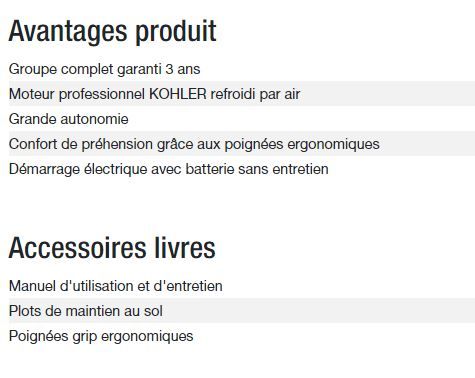Groupe électrogène Diesel 4000 E XL Export - Kohler - Puissance max 3,40 kW - 230 V - 50 Hz_4