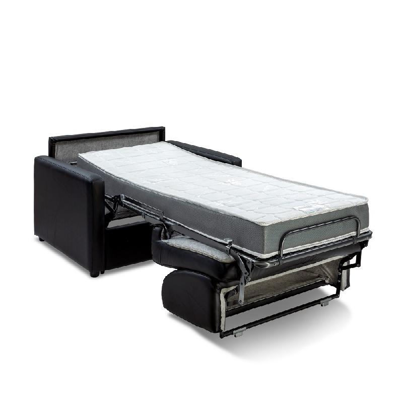 Fauteuil convertible DAY - Système Express - 70x197 cm - Matelas 16 cm polyuréthane - Noir_4