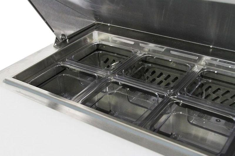 Saladette réfrigérée 3 portes avec 18 bacs GN 1/6 - 623 L_4