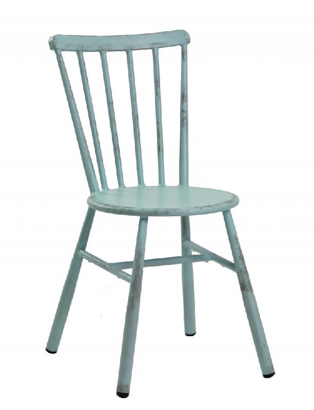 Lot de chaises empilables - Aluminium vintage, facile d'entretien - Lot de 4_4