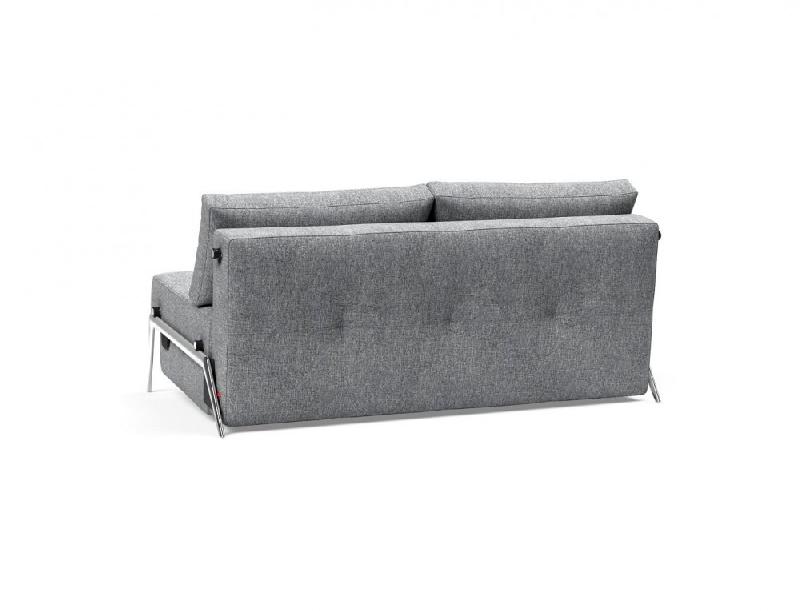 Innovation Living - Canapé design Cubed 02 Alu convertible 160x200 cm - tissu Twist Granite_4