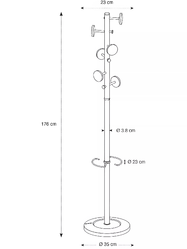 Porte manteau design blanc MUSIC_4