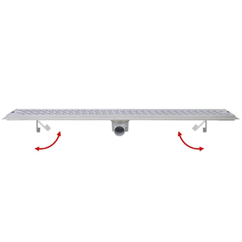 Vidaxl drain de douche linéaire 1030x140 mm acier inoxydable 142188_4