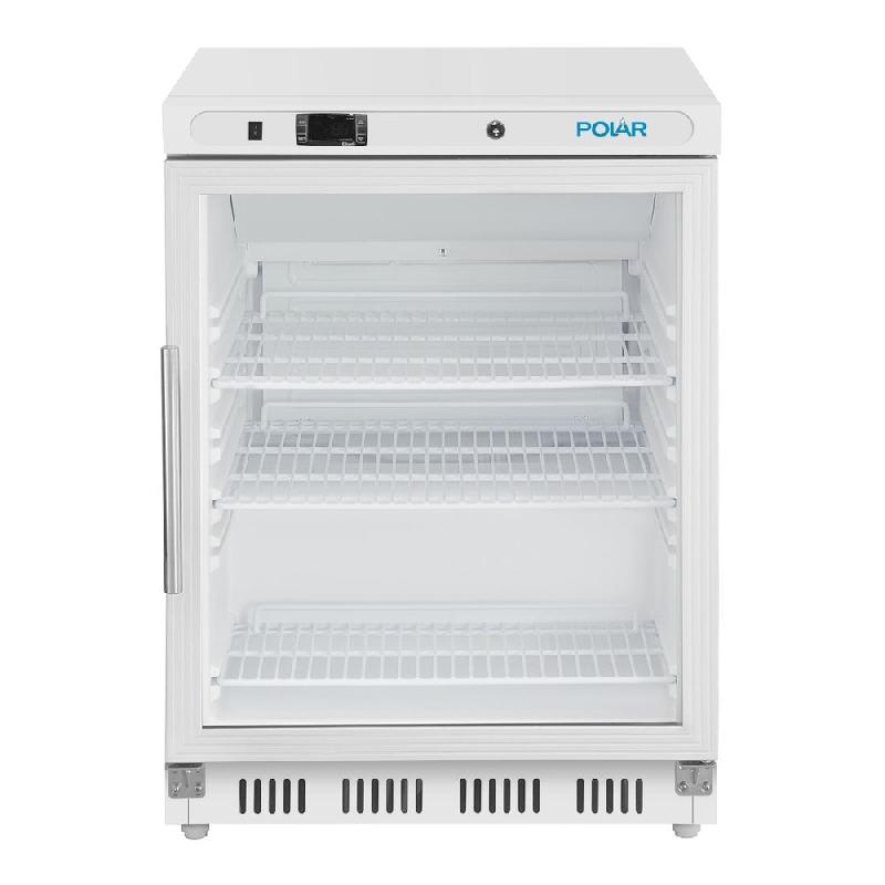 Armoire réfrigérée positive vitrée dessous de comptoir Série C 150L blanc - Polar - CZ785_4