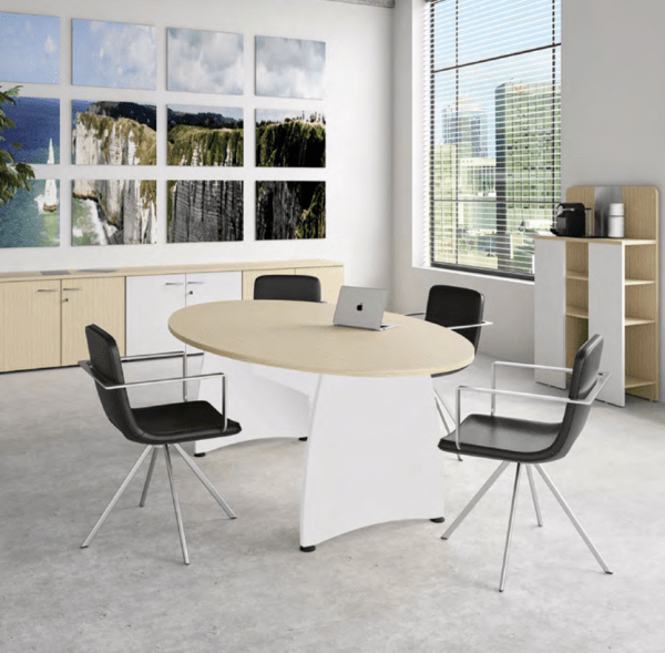 Ensemble - Tables de réunion - Buronomic - différents plateaux et finitions au choix_4