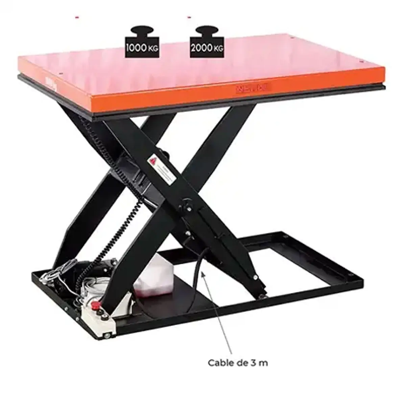 Table élévatrice fixe électrique 1 tonne - 220V - HWLC1000/220V_4