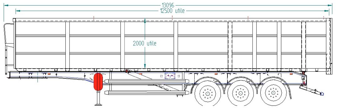Benne industrielle pour matériaux lourds et volumineux