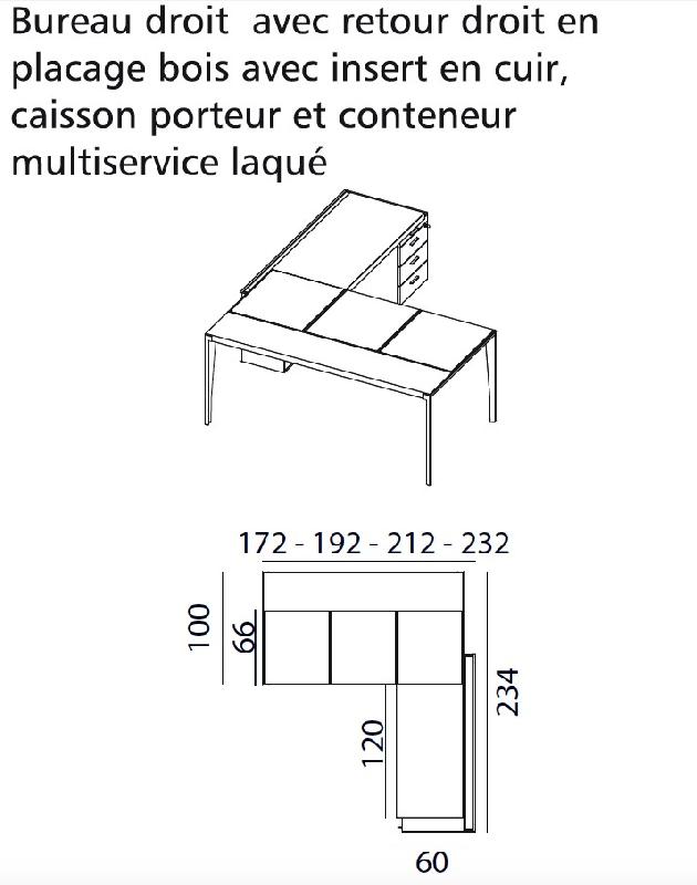 Bureau d'angle avec retour crédence design X9- Officity - 172, Droite, Orme gris_4