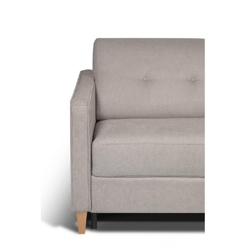 Canapé d'angle Norway - Matelas 16 cm - Ouverture express - Sommier à lattes Renatonisi - Tweed crème_4