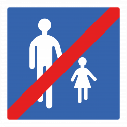 Panneau de prescription B55 - Sortie d'aire piétonne - WP Signalisation_4