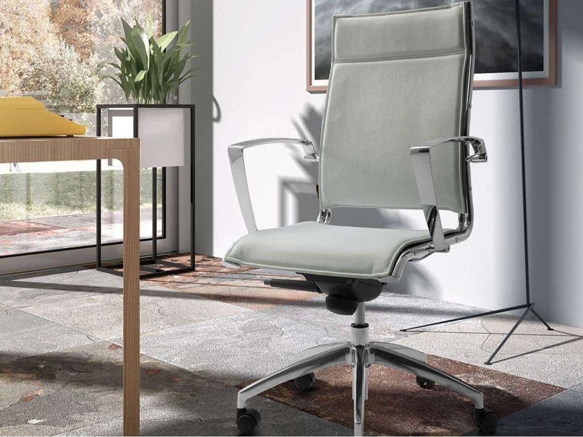 Fauteuil de direction de prestance ORIGAMI X - Design contemporain avec accoudoirs chromés et mécanismes polyvalents_4