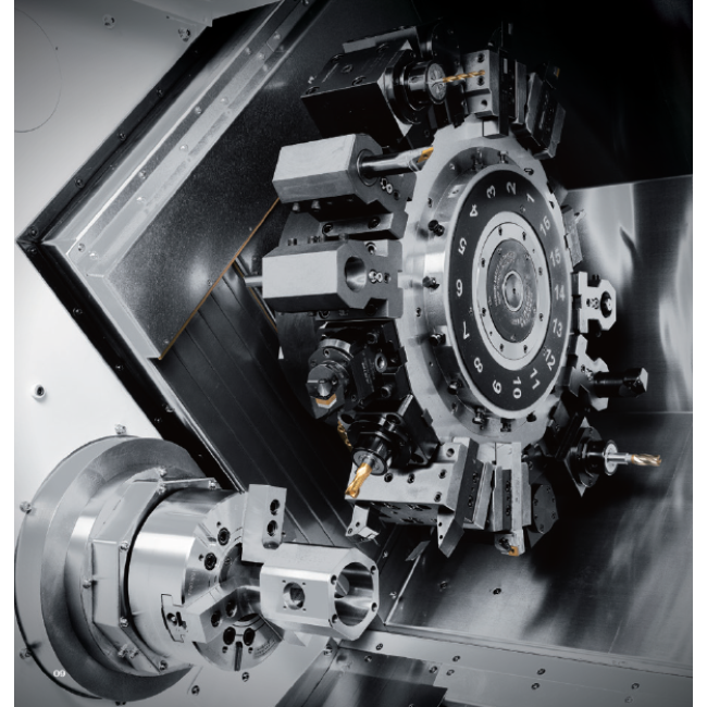 Tour CN à banc incliné - TAKISAWA Série FX - Double broche, 15 outils, usinage de pièces complexes_4
