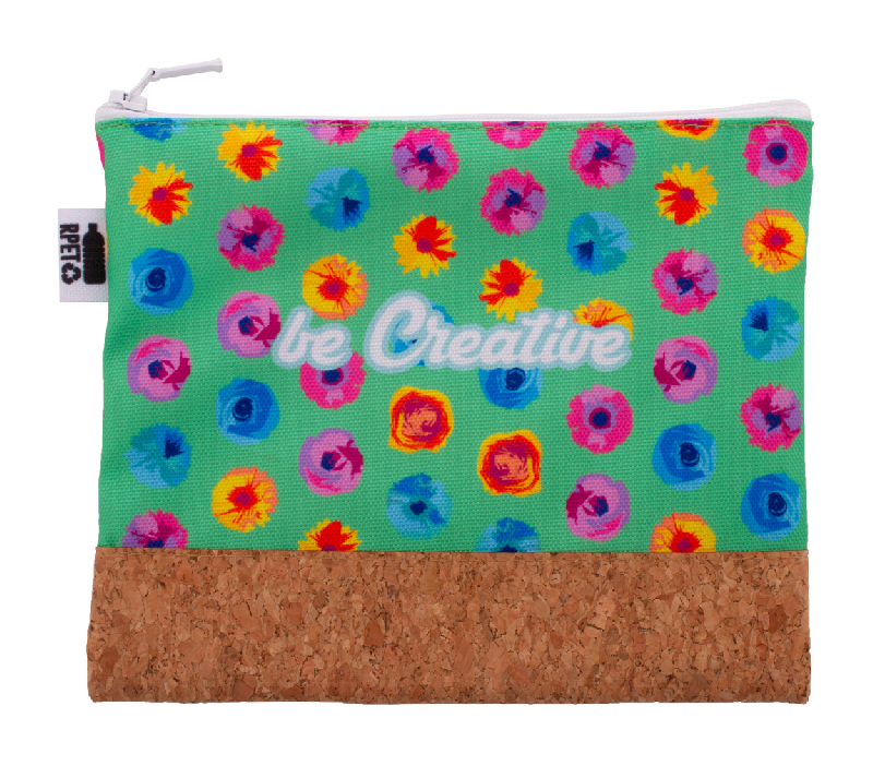 Trousse de maquillage personnalisée - polyester RPET 600D et liège naturel - impression sublimation_4