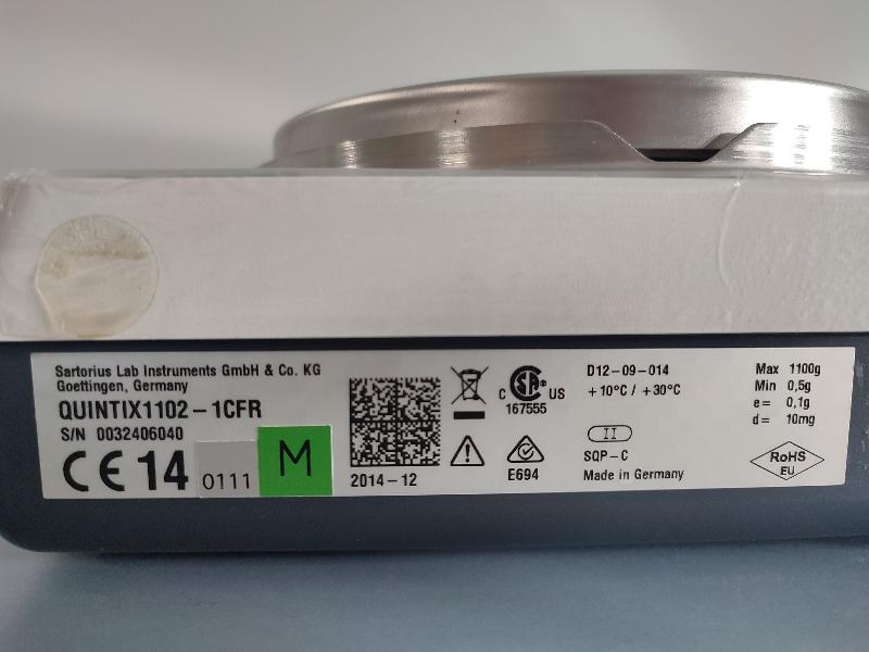 Balance de précision SARTORIUS QUINTIX 1102 1CFR  1100g / 0,01g_4