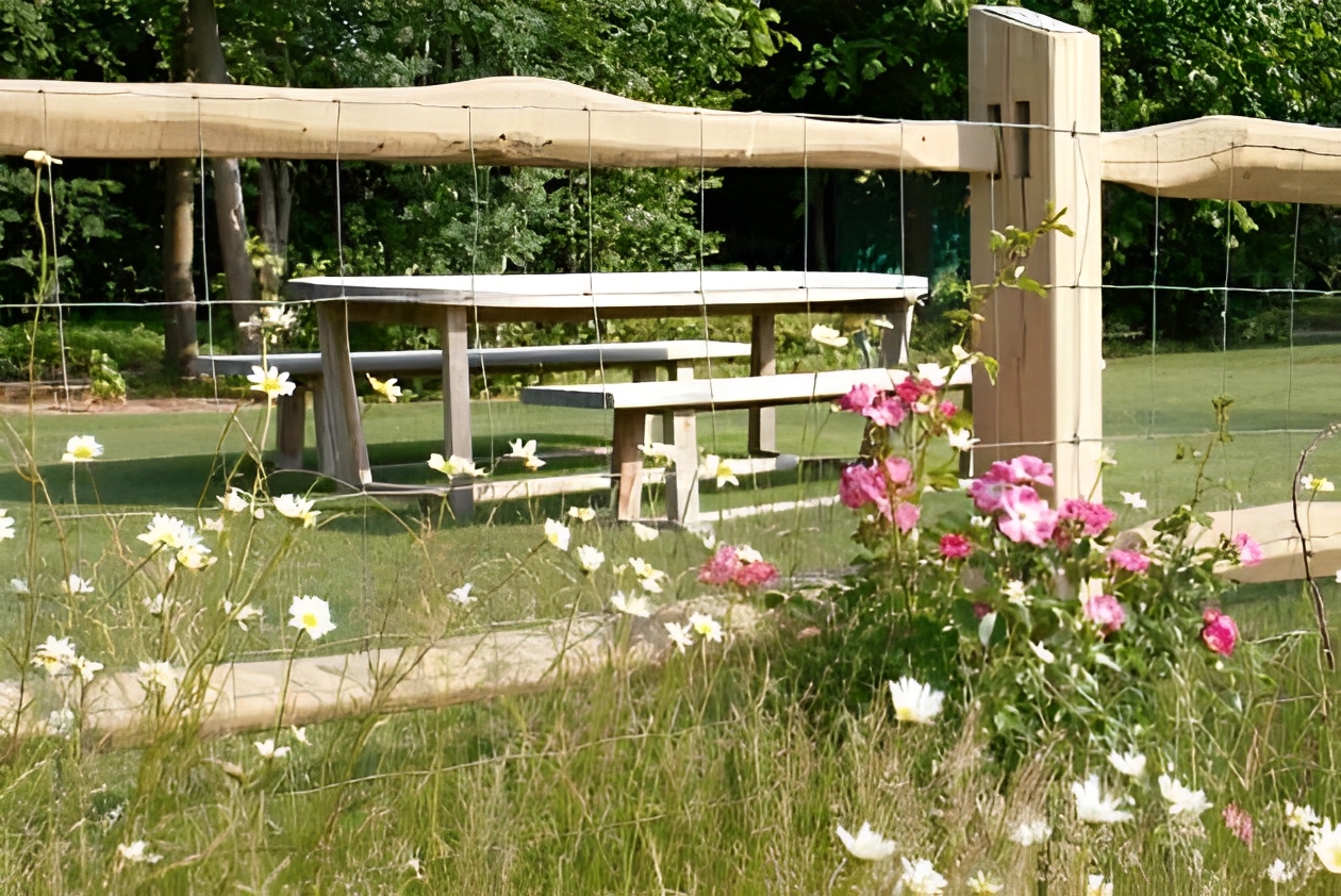 Clôture rustique en bois, vendue au mètre linéaire